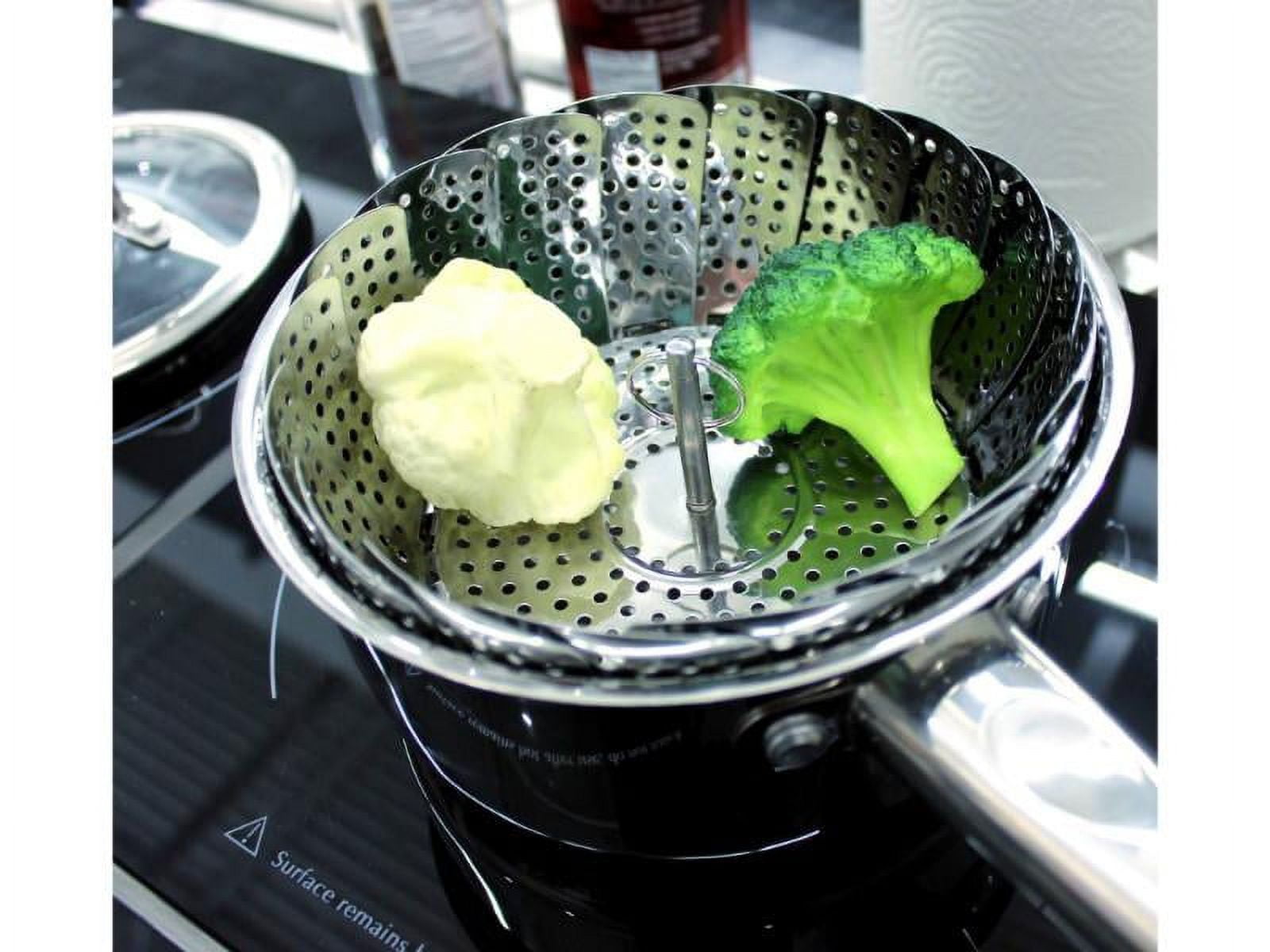 Adjustable Stainless Steel Foldable Steamer Basket for Pots