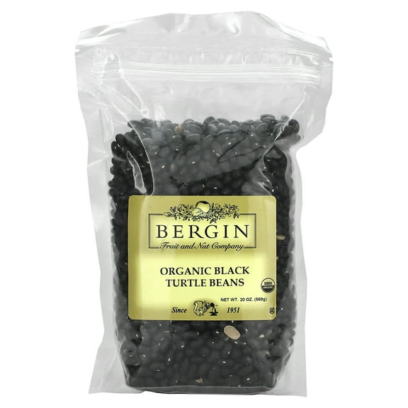 Bergin Fruit and Nut Company Organic Black Turtle Beans, 20 oz (568 g)