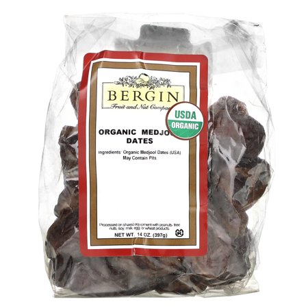 Bergin Fruit and Nut Company, Organic Medjool Dates, 14 oz Pack of 3