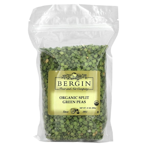 Bergin Fruit and Nut Company Organic Split Green Peas, 21 oz (596 g)