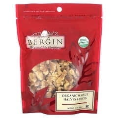 Bergin Fruit and Nut Company, Organic Walnut Halves & Pieces, 5 oz (142 g) Pack of 3