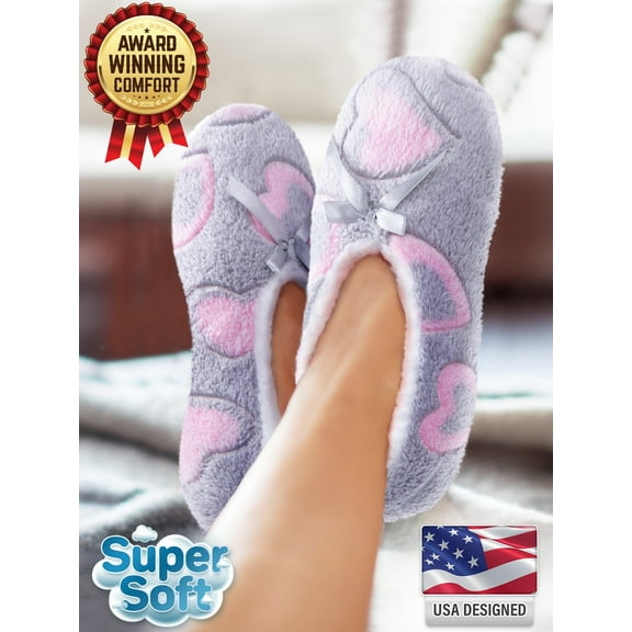 Bergman Kelly Fuzzy Slippers for Women, Super Soft Indoor Comfy & Cozy House Shoes W/ Anti-Skid Sole (Furry Collection)