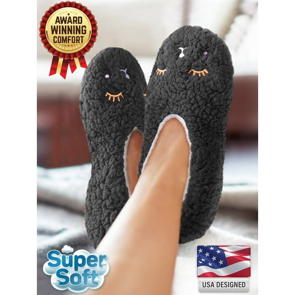 Bergman Kelly Fuzzy Slippers for Women, Super Soft Indoor Comfy & Cozy House Shoes W/ Anti-Skid Sole (Furry Collection)