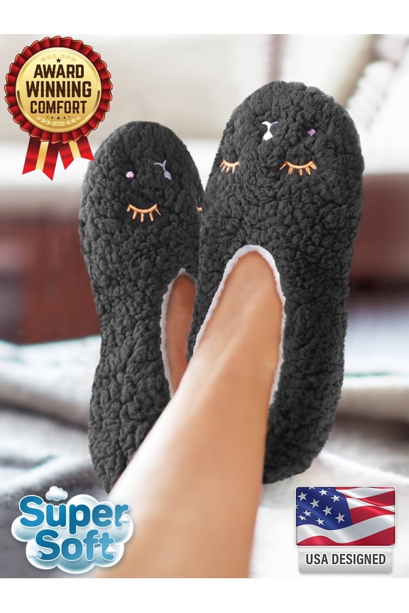 Fuzzy Slippers for Women, Super Soft Indoor Comfy & Cozy House Shoes W/ Anti-Skid Sole (Furry Collection)