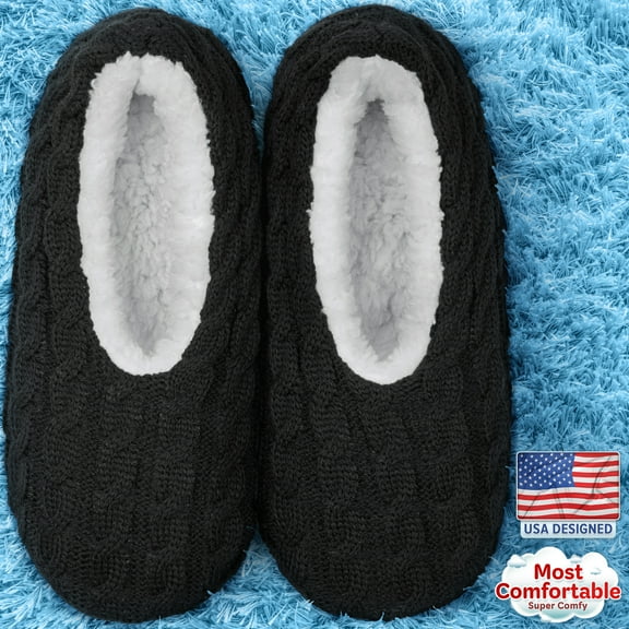 Bergman Kelly Fuzzy Slippers for Women, Super Soft Indoor Comfy & Cozy House Shoes W/ Anti-Skid Sole (Furry Collection)