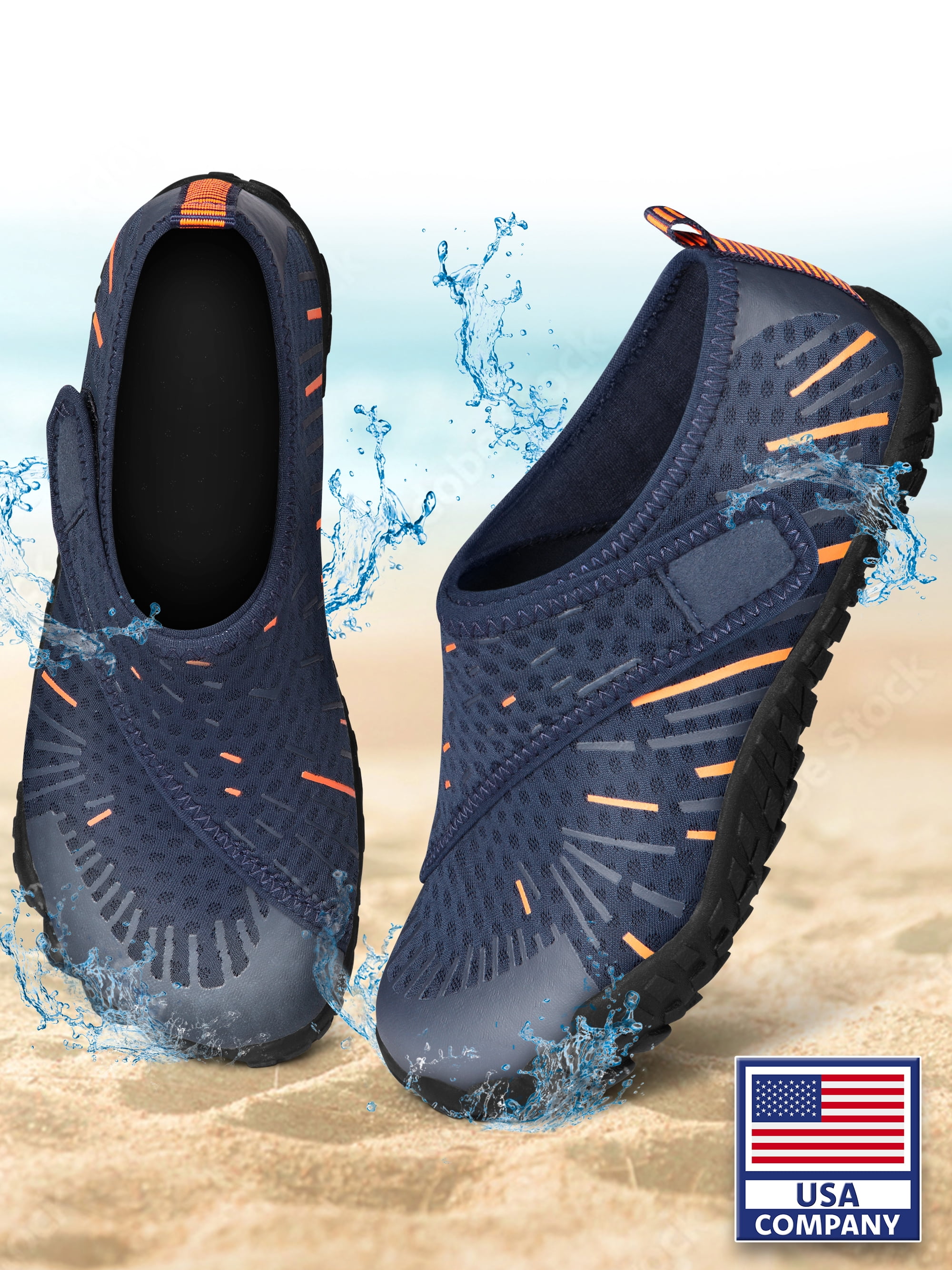 Kids Water Shoes (Size 12-5), Boys & Girls, Athletic Water Socks for Beach Pool Surf Sand Hiking Camping Boating US Casual Shoes