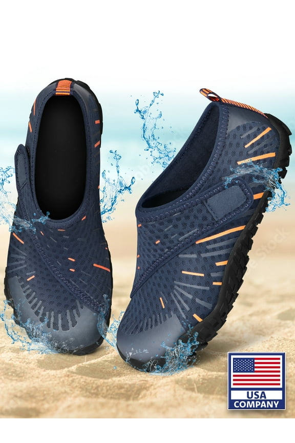 Kids Water Shoes (Size 12-5), Boys & Girls, Athletic Water Socks for Beach Pool Surf Sand Hiking Camping Boating US Casual Shoes