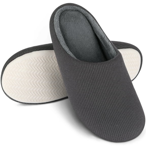 Bergman Kelly Memory Foam Slippers for Women & Men, Super Cushiony Slip-On House Shoes for WFH Comfort (Cush Collection - Scuff Style), US Company