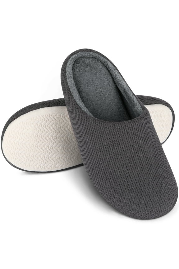 Memory Foam Slippers for Women & Men, Super Cushiony Slip-On House Shoes for WFH Comfort (Cush Collection - Scuff Style), US Company