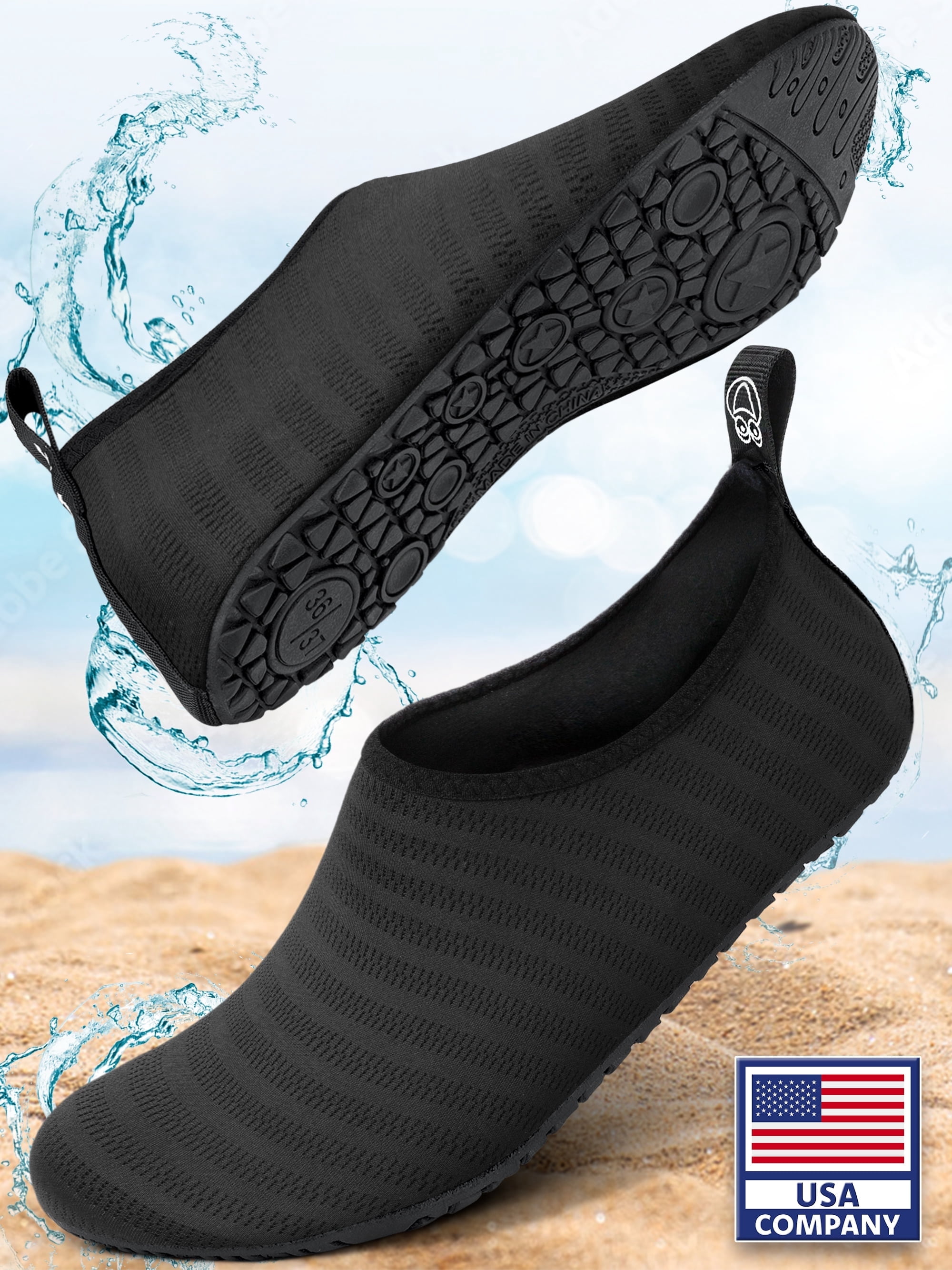Mens & Womens Water Shoes (M 5-10; W 7-12), Herringbone Pattern US Casual Shoes