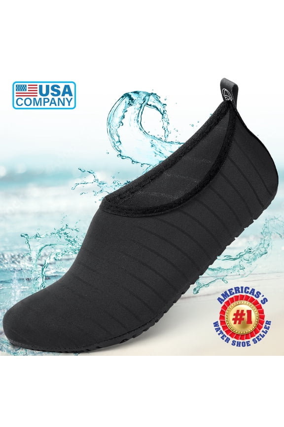 Mens and Womens Water Shoes (M 5-10; W 7-12), Aqua Socks, Barefoot Skin Shoes for Water Sports Beach Pool Yoga Surf US Casual Shoes