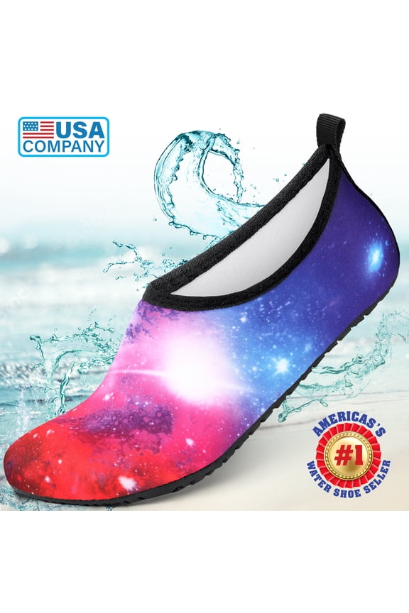 Mens and Womens Water Shoes (M 5-10; W 7-12), Aqua Socks, Barefoot Skin Shoes for Water Sports Beach Pool Yoga Surf US Casual Shoes