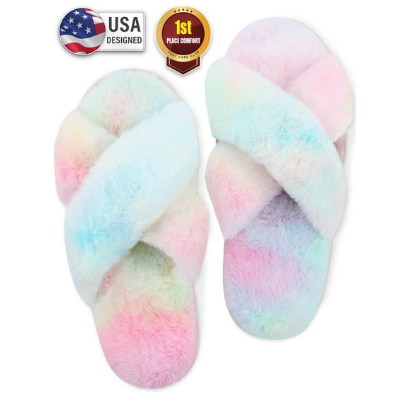 Bergman Kelly Open Toe Slippers for Women (Clouds Collection - Scuff Style), US Company