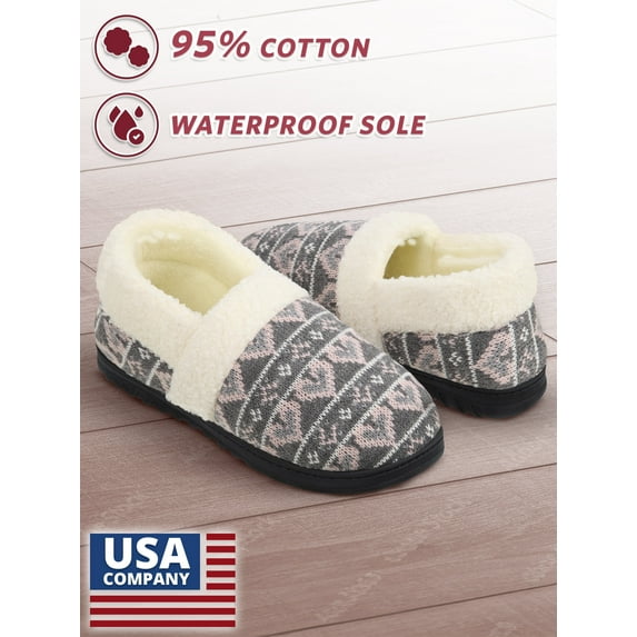 Bergman Kelly Warm Knit House Slippers for Women (Arctic Love Collection - Booties Style), US Company