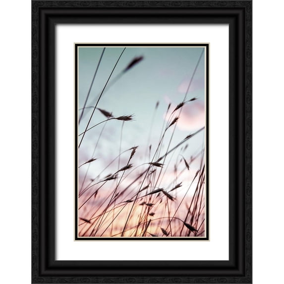 Berhherm, Brent 23x32 Black Ornate Wood Framed with Double Matting Museum Art Print Titled - Falls Park Sunset