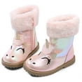 thumbnail image 1 of Berhood Girls Winter Boots Unicorn Snow Boots for Toddler Girls Side Zipper, 1 of 4