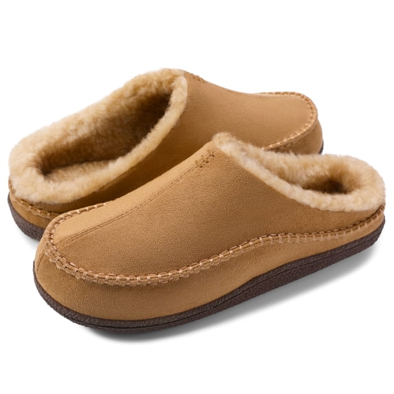Berhood Mens Slippers Comfy Moccasin Slippers Wide Loafer House Shoes Indoor Outdoor size 8.5-9