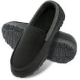 thumbnail image 1 of Berhood Mens Slippers Mens Memory Foam Slippers Cozy Mens Moccasin Slippers Hard Rubber Outsole Blackgrey 10, 1 of 6