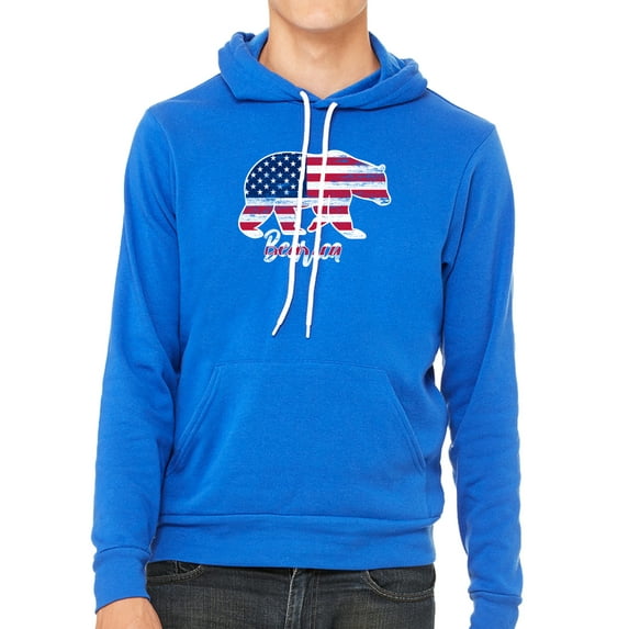 Berica American Flag Sweatshirt, 4th of July Hoodie, Unisex Graphic Sweatshirts - Royal MH200HOODPATRIOT S2 M