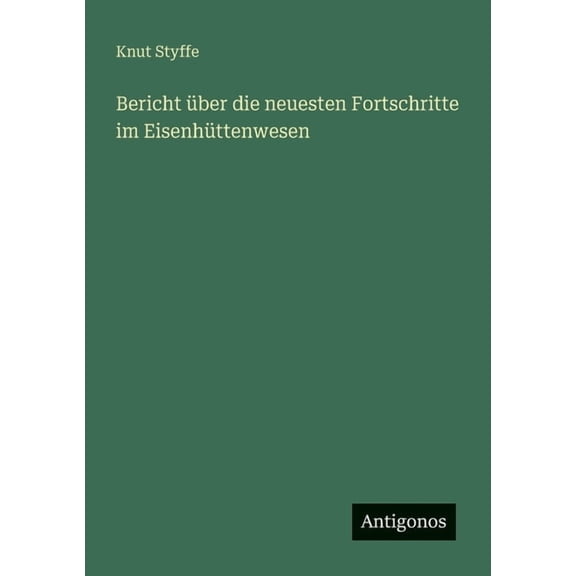 Bericht ber die neuesten Fortschritte im Eisenhttenwesen, (Paperback)