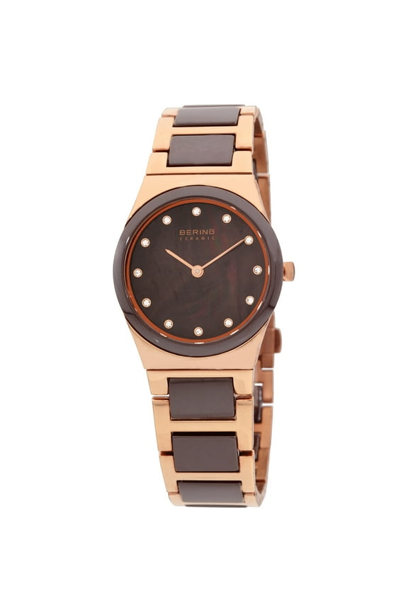 Ceramic Quartz Movement Brown Dial Ladies Watch 32230-765