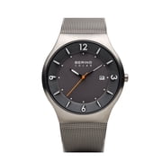 Bering Mens Time 14440-077 Solar Collection Watch with Mesh Band and scratch resistant sapphire crystal. Designed in Denmark. 14440-077