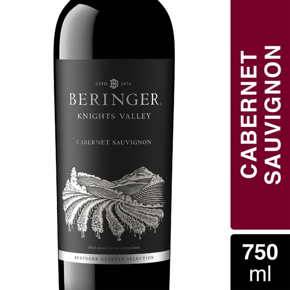 Beringer Knights Valley Cabernet Sauvignon Red Wine, 750ml Glass wine bottle, 14.8 % ABV