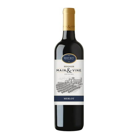 Beringer Main & Vine Merlot California Red Wine, 750 ml Bottle, 14% ABV