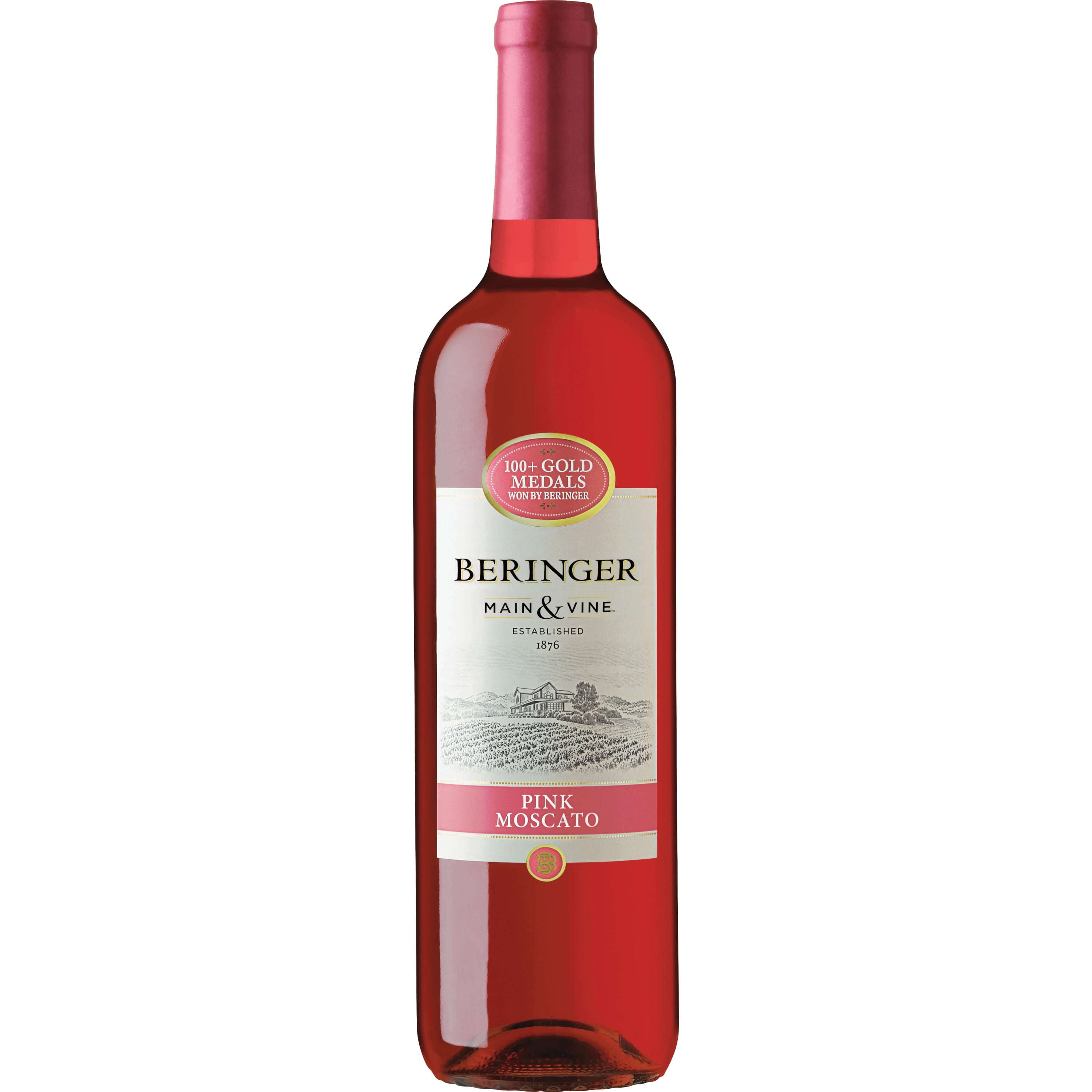 Beringer Main & Vine Pink Moscato California Rose Wine, 750 ml Bottle