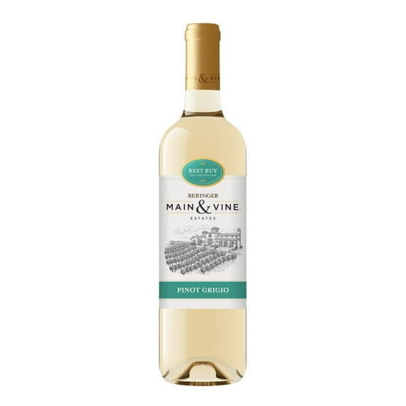 Beringer Main & Vine Pinot Grigio California White Wine, 750 ml Bottle, 13.0% ABV