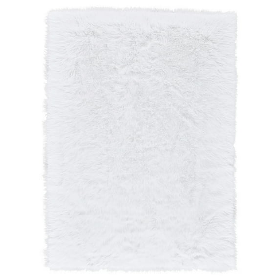 Beringer Plush 2.5in Faux Fur Rug, Ivory, 2ft - 3in x 3ft - 6in Accent Rug