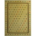 thumbnail image 1 of Berjasta Patti Lt. Gold/Green Rug, 8'5" x 11'4", 1 of 9