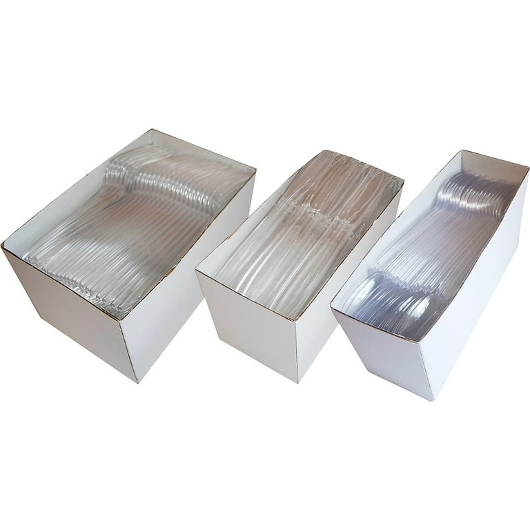 Heavyweight Party Pack, Forks, Knives, Spoons, Clear, 360/Pack Heavyweight Party Pack, Forks, Knives, Spoons, Clear, 360/Pack