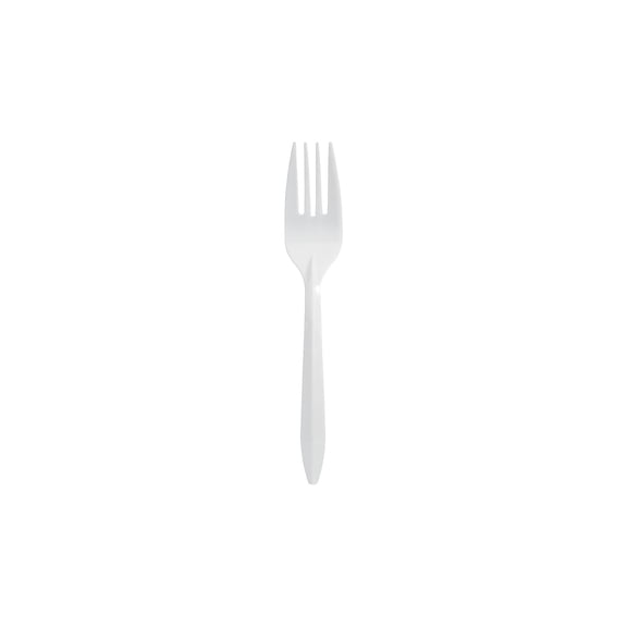 Berkley Square Polypropylene Forks Medium-Weight White 1000/Carton (1012000) BEPBS2000