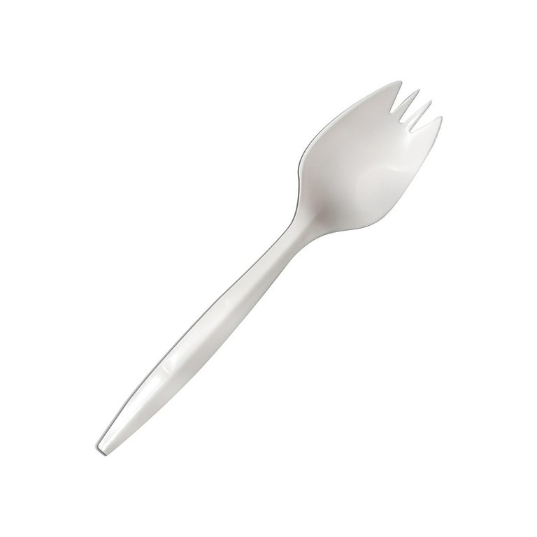 Mediumweight Polypropylene Cutlery, Spork, White, 1000/Carton Mediumweight Polypropylene Cutlery, Spork, White, 1000/Carton