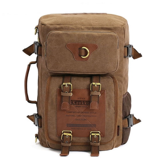 Berk - Large Canvas Traveller Backpack,Khaki