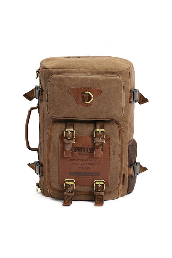 Berk - Large Canvas Traveller Backpack,Khaki
