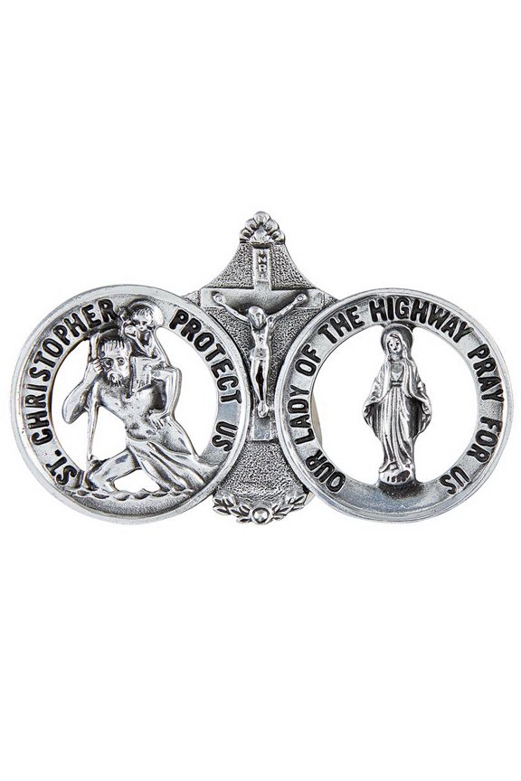 BK-12639 Saint Christopher/Our Lady Of The Highway Visor Clips