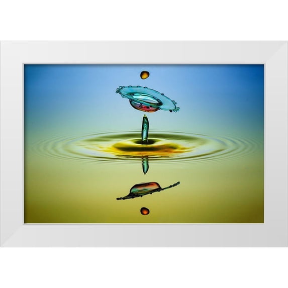 Berkati, Muhammad 18x13 White Modern Wood Framed Museum Art Print Titled - Ufw (Unidentified Flying Water)