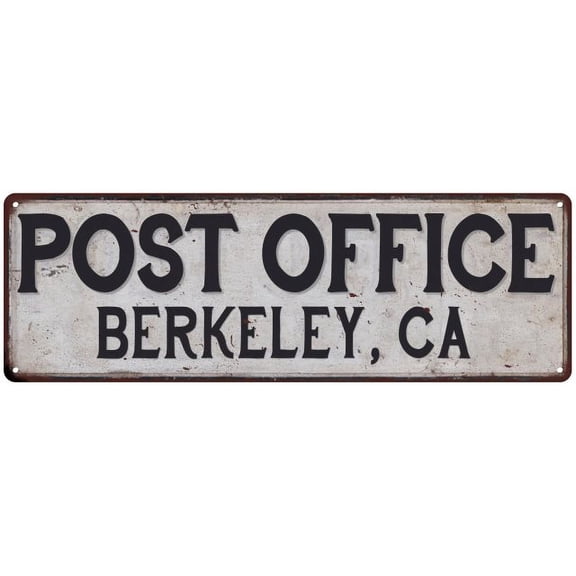 Berkeley, Ca Post Office Metal Sign Vintage 6x18 106180011215