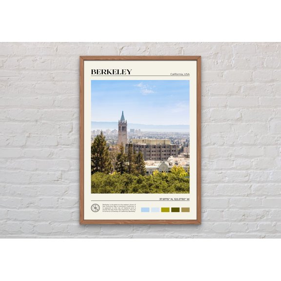 Berkeley California Photography Poster, USA Travel Wall Art Print