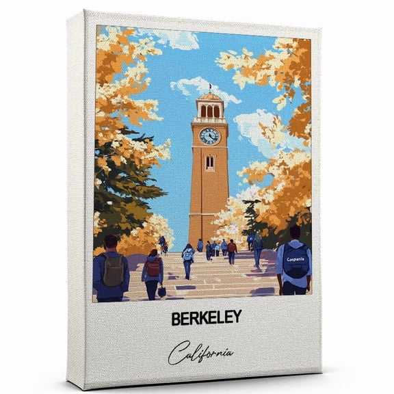 Berkeley Canvas Wall Art Travel-Inspired Home Decor Featuring California Art Canvas Unique Gift for Travel Canvas Ready to Hang