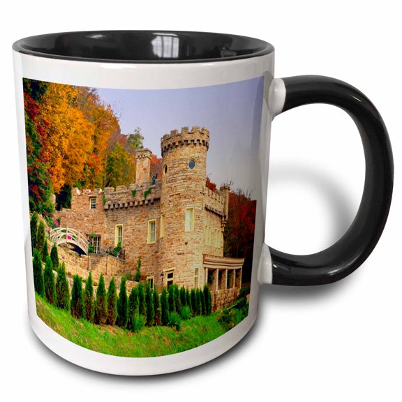 3drose, Berkeley Castle, 11oz Two-tone Black Mug