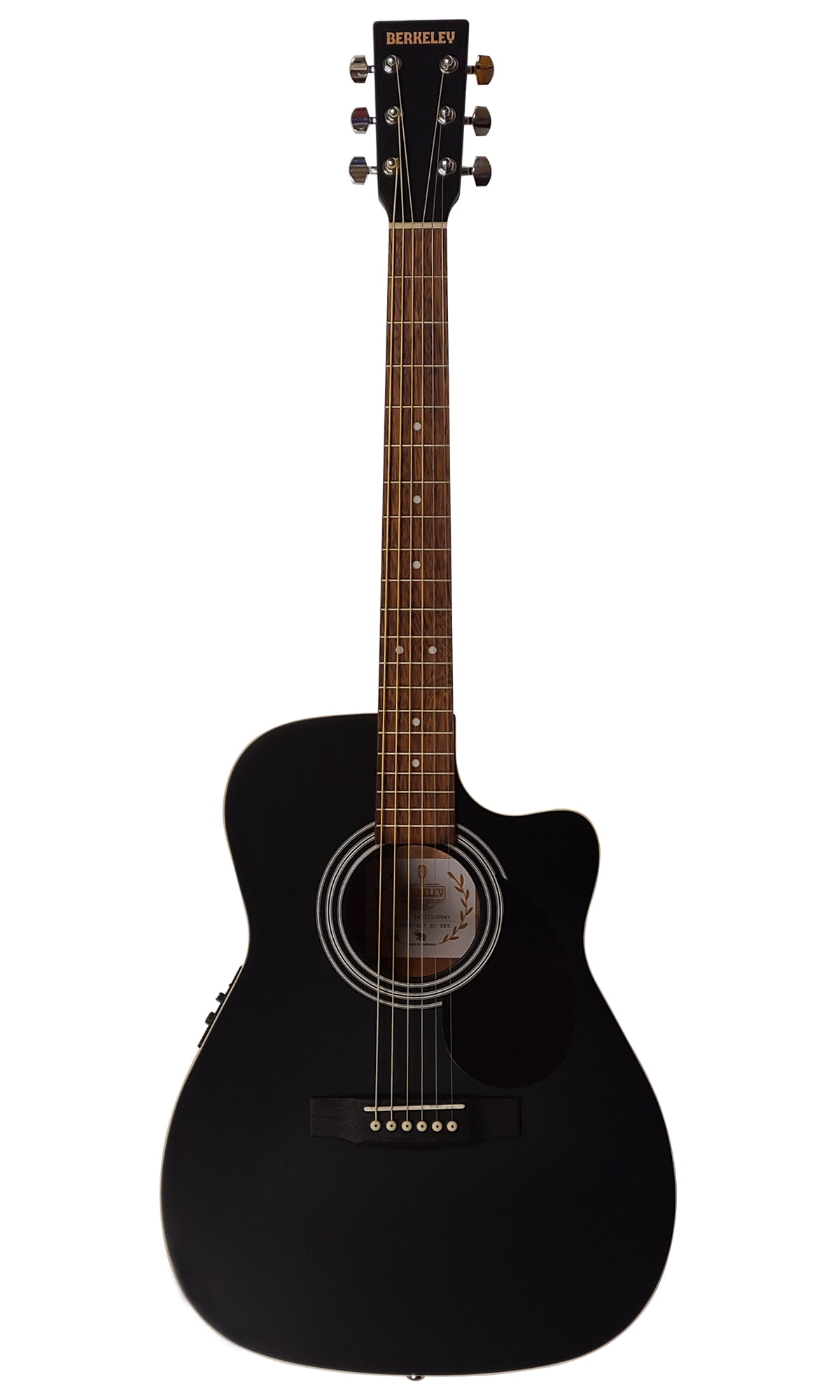 Berkeley ELEMENTARY-EQ-BKS Concert Cutaway Acoustic-Electric Guitar