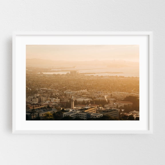 Berkeley Glow 01 - Berkeley California Photography White Framed Wall Art Print 24 x 36 inches