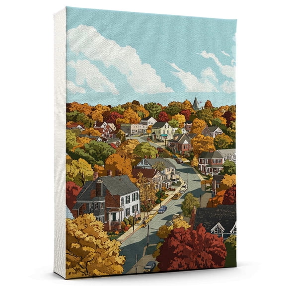 Berkeley Heightss Vintage Travel Canvass, New Jersey Canvas Wall Art, Berkeley Heightss Canvas Wall Art, New Jersey Wall Art Picture Print Decor - 105AZ124