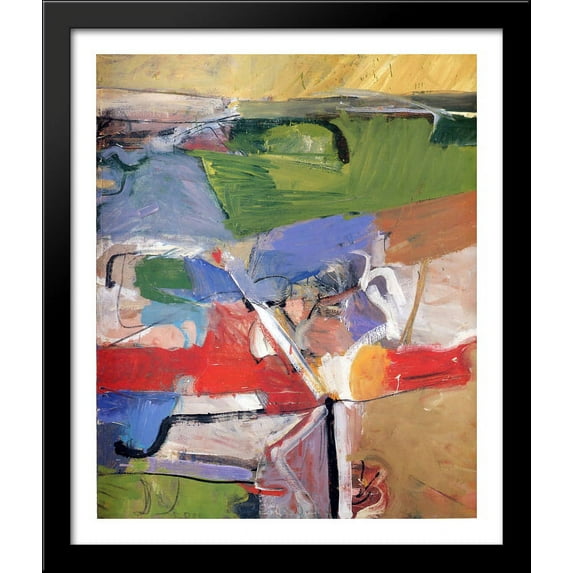 Berkeley No. 23 28x34 Large Black Wood Framed Print Art by Richard Diebenkorn