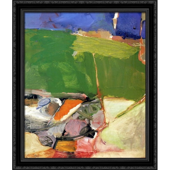 Berkeley No. 33 28x32 Large Black Ornate Wood Framed Canvas Art by Richard Diebenkorn