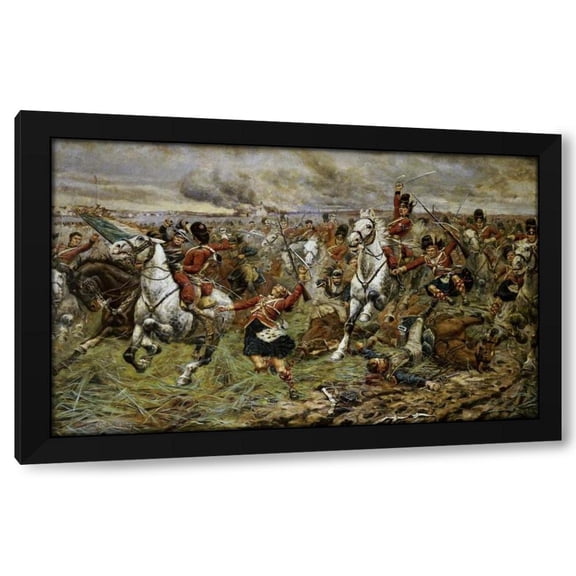 Stanley Berkeley 14x10 Black Modern Wood Framed Wall Art Titled - Incident at Waterloo