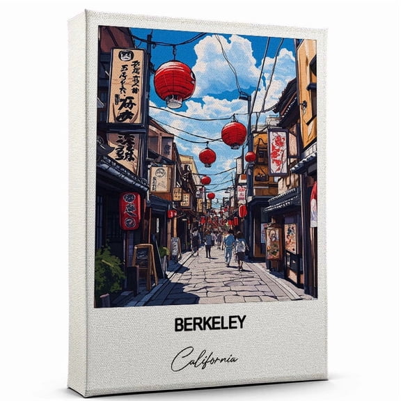 Berkeley Travel Canvas Wall Art Beautiful Travel Decor for Bedroom, Office California Canvas Print Serene and Scenic Wall Decor Gift for Travel Lovers